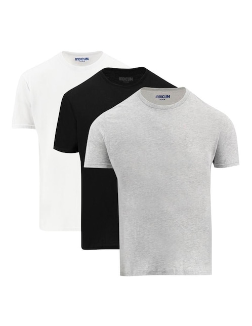 Set playera manga corta Indicum Denim cuello redondo para mujer