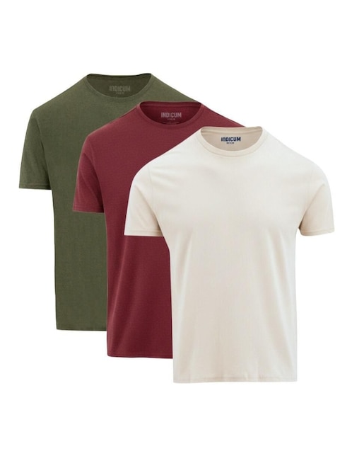 Set playera manga corta Indicum Denim cuello redondo para mujer