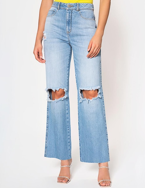 Jeans bota cintura Studio F para mujer