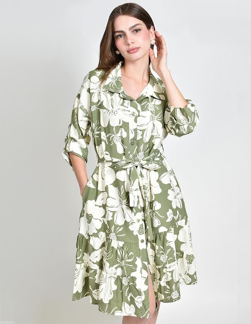 Vestido a la rodilla casual Roman Fashion para mujer