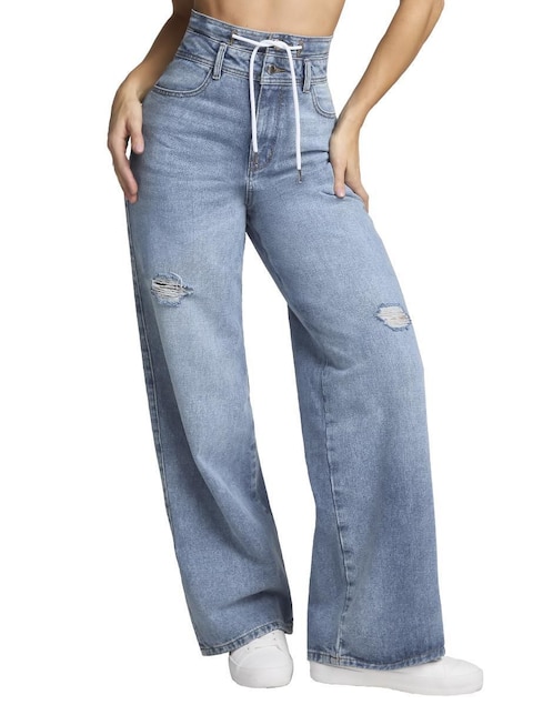 Jeans wide leg cintura alta Seven Jeans relax para mujer