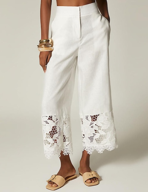 Pantalón capri palazzo para mujer