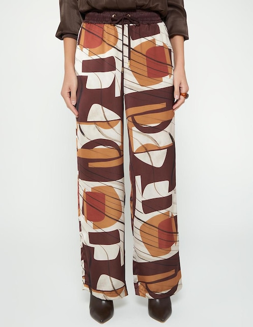 Pantalón relaxed palazzo para mujer