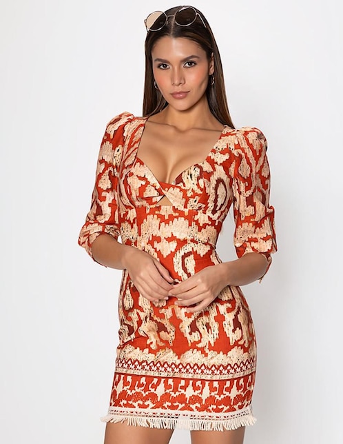 Vestido corto casual Studio F Congo Sunset Frio para mujer