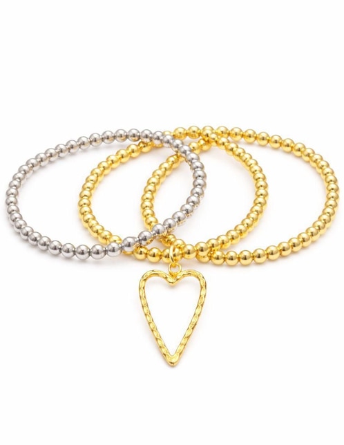 Set de pulsera Yoiko 18 K Romance acabado baño de oro