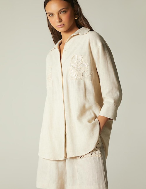 Blusa Studio F Ornela de Verano Repro Organic manga 3/4 para mujer