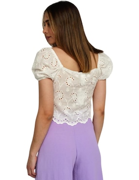 Blusa Roman Fashion manga corta para mujer