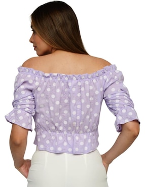 Blusa Roman Fashion manga corta para mujer