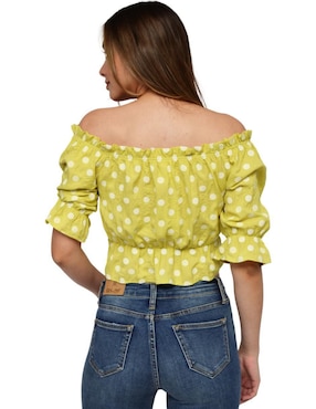Blusa Roman Fashion manga corta para mujer