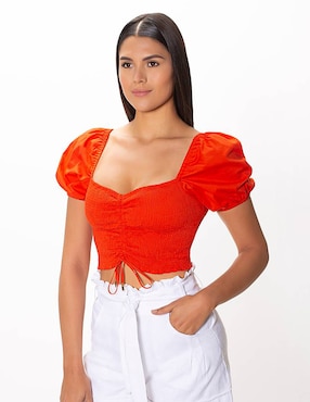 Blusa Studio F Manga Corta Para Mujer