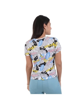 Playera manga corta Supply cuello redondo para mujer