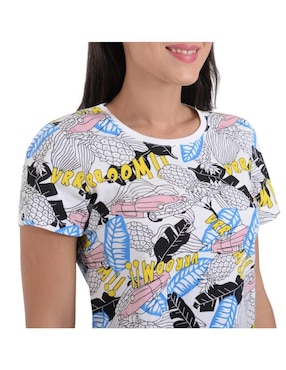 Playera manga corta Supply cuello redondo para mujer