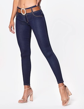 Jeans slim Studio F corte cadera para mujer