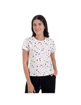 Playera Manga Corta Supply Cuello Redondo Para Mujer