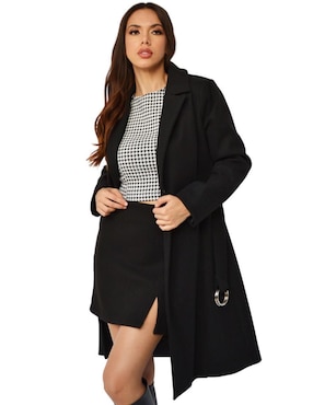 Abrigo Roman Fashion abierto para mujer