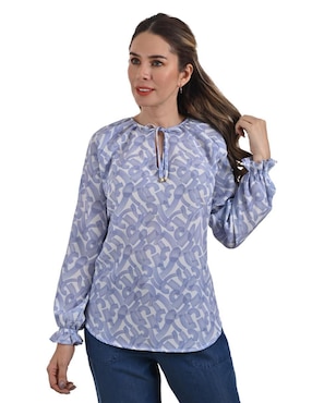 Blusa Gloria Vanderbilt Manga Larga Para Mujer