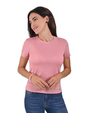 Playera Manga Corta Supply Cuello Redondo Para Mujer