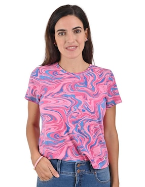 Playera Manga Corta Supply Cuello Redondo Para Mujer