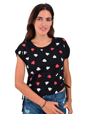 Playera Manga Corta Supply Cuello Redondo Para Mujer