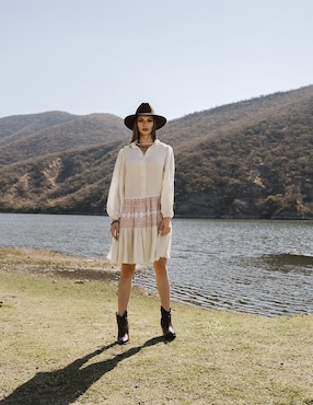 Vestido a la rodilla casual Angelozano Princesas Mayas para mujer