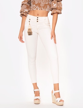Jeans skinny Studio F corte cintura para mujer