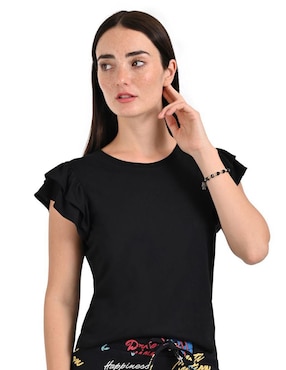 Playera Manga Corta Supply Cuello Redondo Para Mujer