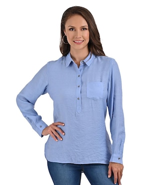 Blusa Gloria Vanderbilt Manga Larga Para Mujer