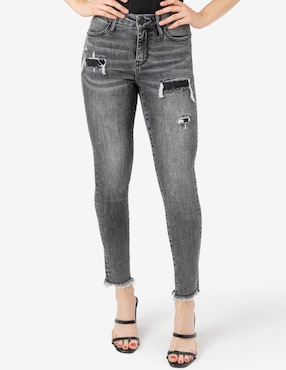 Jeans Skinny Roman Fashion J-BAL-6338-GREY-TR Corte Cintura Para Mujer