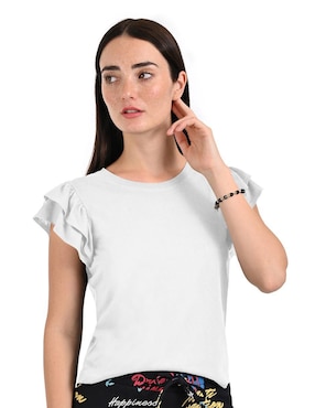 Playera Manga Corta Supply Cuello Redondo Para Mujer