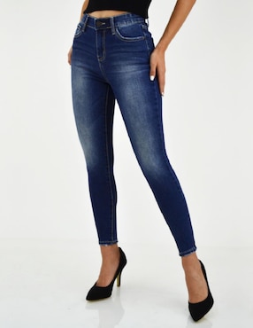 Jeans Skinny Roman Fashion Corte Cintura Para Mujer