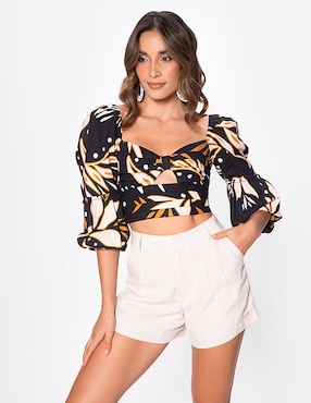 Blusa Studio F manga 3/4 para mujer