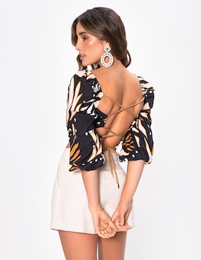 Blusa Studio F manga 3/4 para mujer