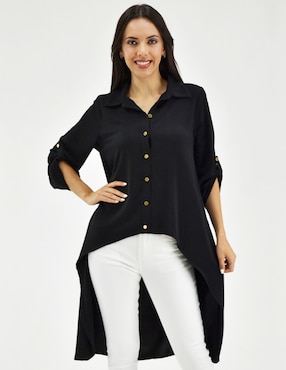 Blusa Roman Fashion Manga 3/4 Para Mujer