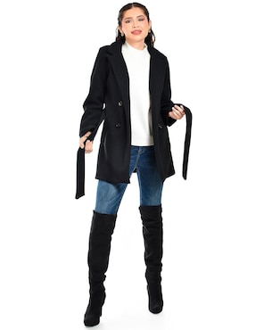 Abrigo Roman Fashion cruzado para mujer