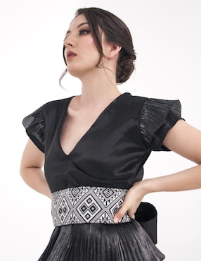 Vestido largo de fiesta Angelozano escote V