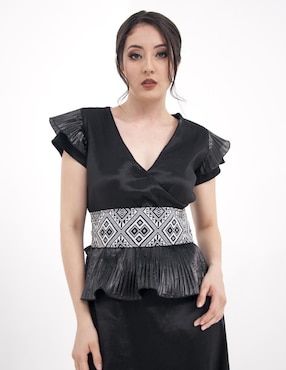 Vestido largo de fiesta Angelozano escote V