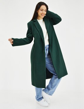 Abrigo Roman Fashion cruzado para mujer