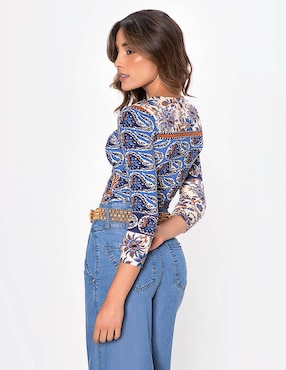Blusa Studio F manga 3/4 para mujer