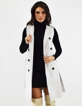 Abrigo Roman Fashion cruzado para mujer