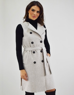 Abrigo Roman Fashion cruzado para mujer