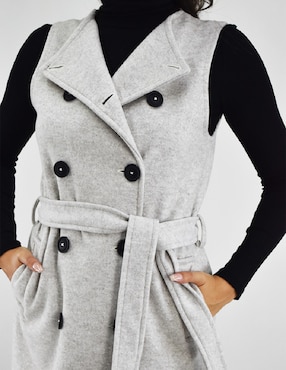 Abrigo Roman Fashion cruzado para mujer