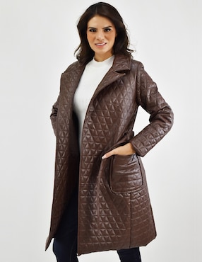 Abrigo Roman Fashion cruzado para mujer