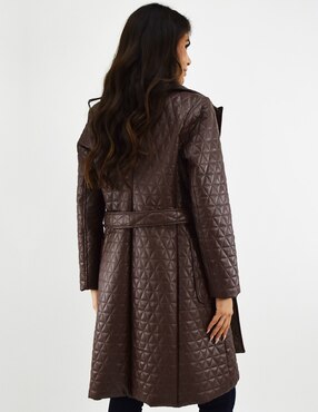 Abrigo Roman Fashion cruzado para mujer