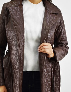 Abrigo Roman Fashion cruzado para mujer