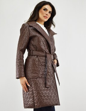 Abrigo Roman Fashion cruzado para mujer