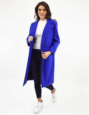 Abrigo Roman Fashion cruzado para mujer