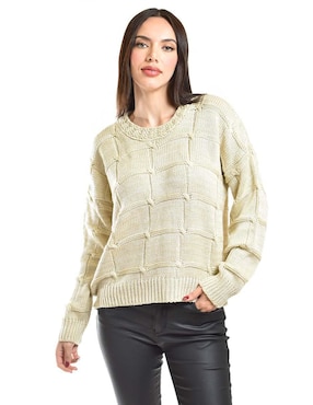 Suéter Roman Fashion cuello redondo para mujer