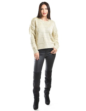 Suéter Roman Fashion cuello redondo para mujer