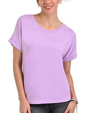 Playera Manga Corta Supply Cuello Redondo Para Mujer