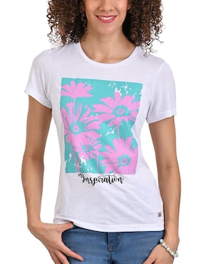 Playera Manga Corta Supply Cuello Redondo Para Mujer